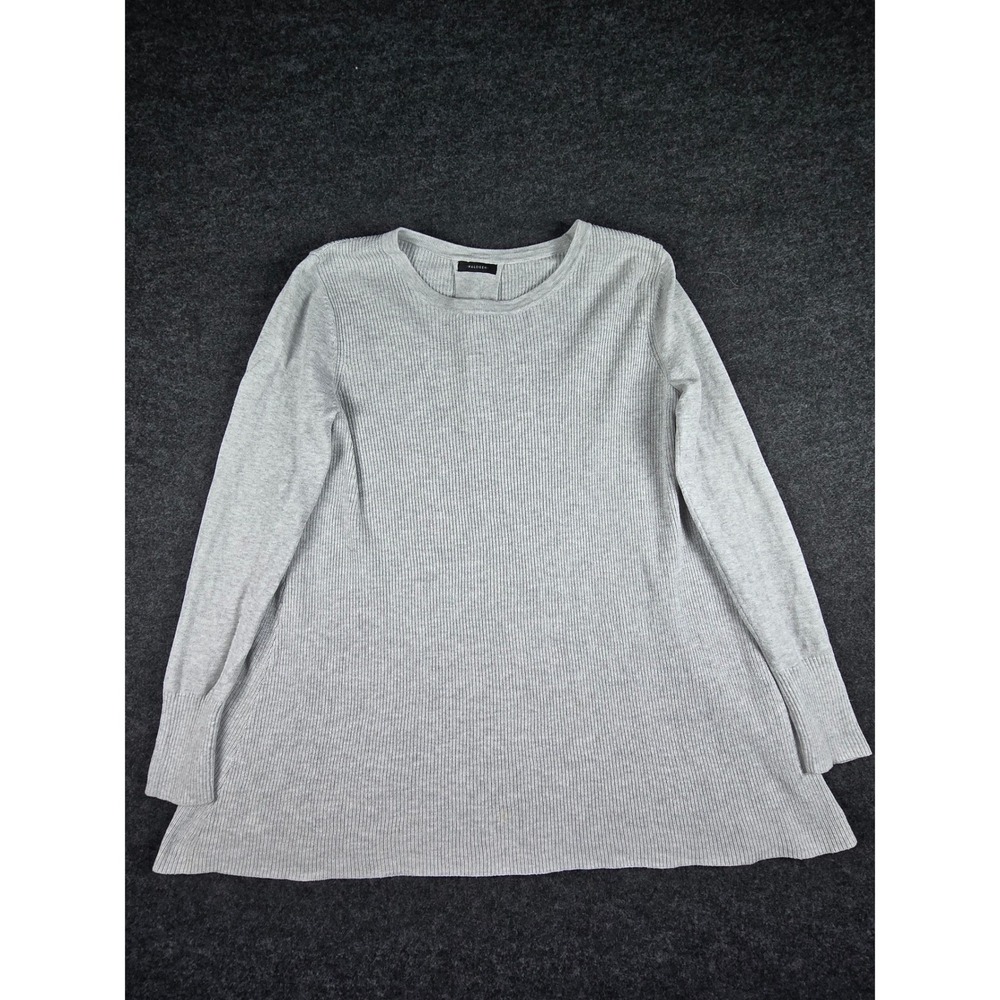 Halogen Women's Light Gray Lightweight Tunic Sweater Minimalist Casual Size M
